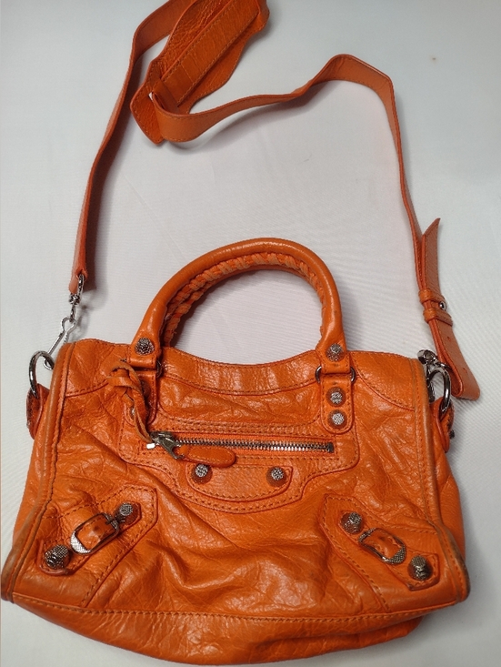Balenciaga Handbags - Balenciaga Mini Le City Top Handle Bag Leather Orange Purse Crossbody